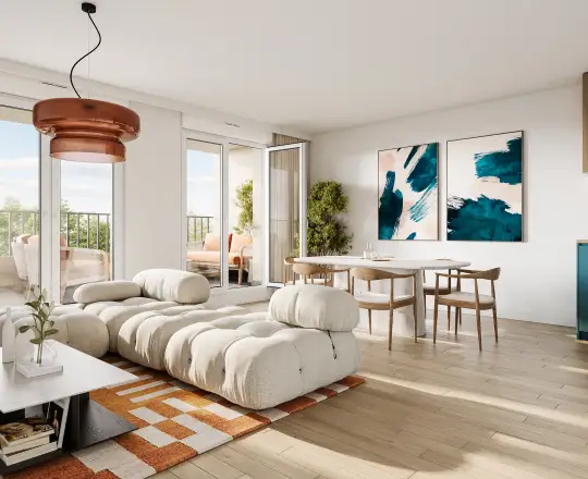 Appartement neuf Magasins Généraux - Côté Canal Reims - vue 2
