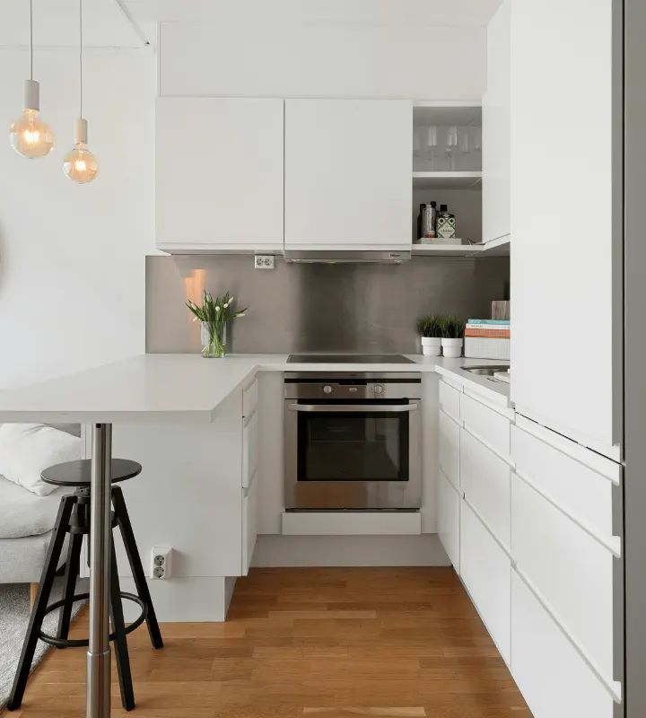 Cuisine dans appartement neuf