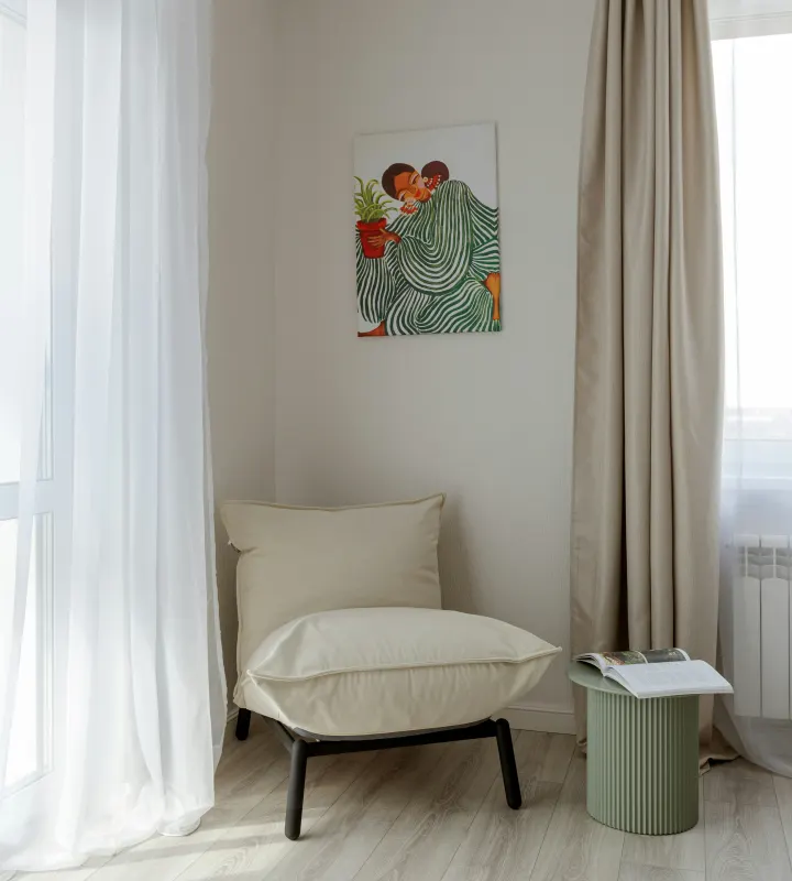 Le coin d'une pièce