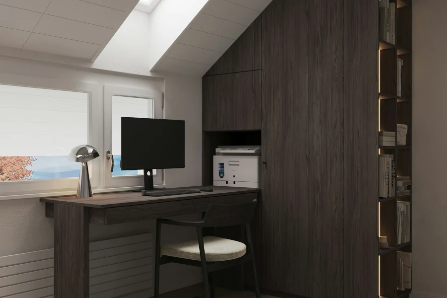 Vue sur une chambre avec ordi