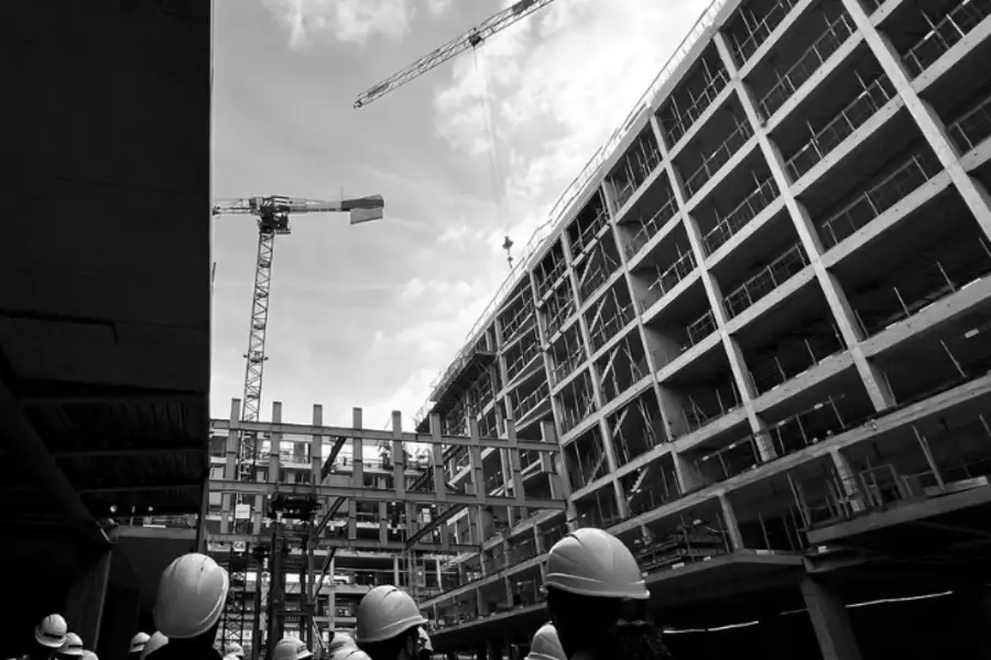 Vue chantier Kaufman & Broad noir et blanc
